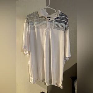 Hogan Men's White and Gray Striped Shirt